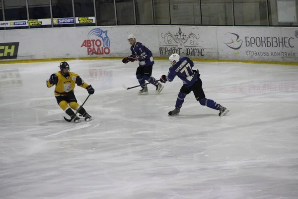 Jogo Hóquei Entre Equipe Kiev Falcons Clube Bila Tcherkva Leopard — Fotografia de Stock