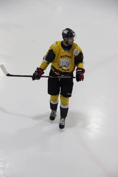 Partido Hockey Entre Equipo Kiev Falcons Club Bila Tcherkva Leopard — Foto de Stock