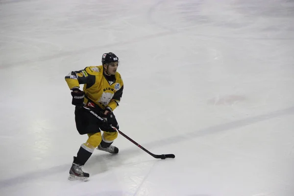 Partido Hockey Entre Equipo Kiev Falcons Club Bila Tcherkva Leopard —  Fotos de Stock