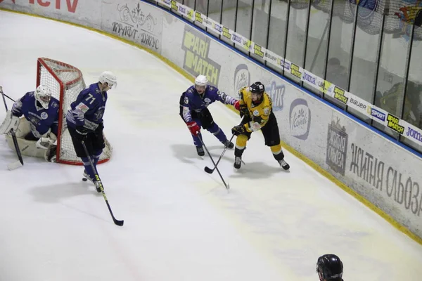 Match Hockey Entre Équipe Kiev Falcons Club Bila Tcherkva Leopard — Photo