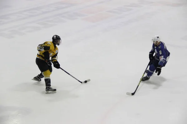 Partido Hockey Entre Equipo Kiev Falcons Club Bila Tcherkva Leopard — Foto de Stock