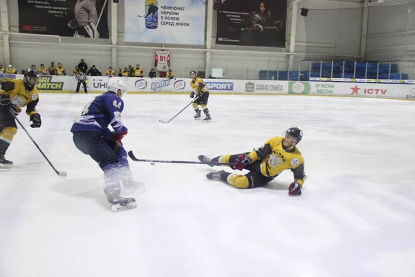 Match Hockey Entre Club Kiev Falcons Équipe Bila Tcherkva Leopard — Photo