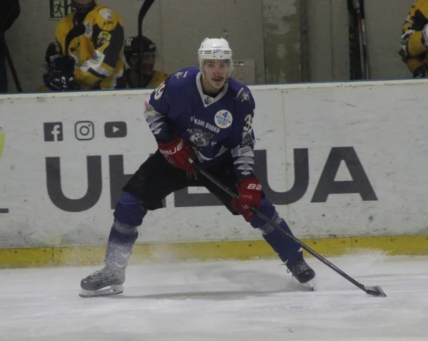 Hockeywedstrijd Tussen Kiev Club Falcons Het Team Van Bila Tcherkva — Stockfoto