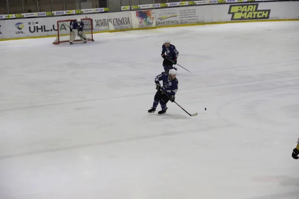 Hockeymatchen Mellan Kiev Club Falcons Och Laget Från Bila Tcherkva — Stockfoto