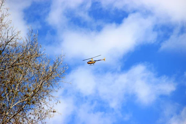 Flying Helicopter Sky — Stock Photo, Image