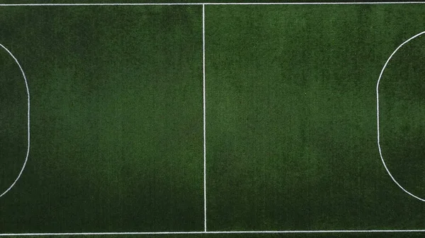 Zielony piłka nożna pole widok z góry widok. — Zdjęcie stockowe