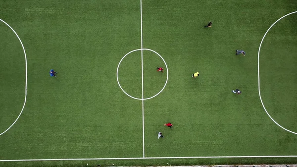 Amateur training in mini voetbal — Stockfoto