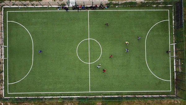 Amateurtraining im Mini-Fußball — Stockfoto