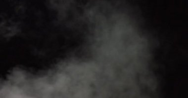 Çalkantılı soğuk buhar ya da duman. Girdap tozu animasyonu. Ürkütücü sis arkaplanı