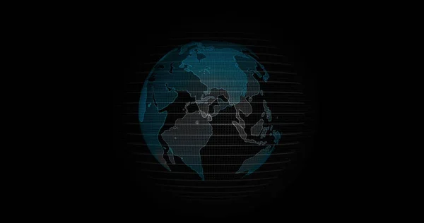 ข้อมูลขนาดใหญ่ 3d โลก รหัสไบนารีรอบโลกหมุน โลกดิจิตอลย้อนยุค โลกข้อมูลดิจิตอล, ภาพสามมิติลึกลับของเครือข่ายข้อมูลรอบโลก, ความซับซ้อนและน้ําท่วมของยุคย้อนหลัง — ภาพถ่ายสต็อก