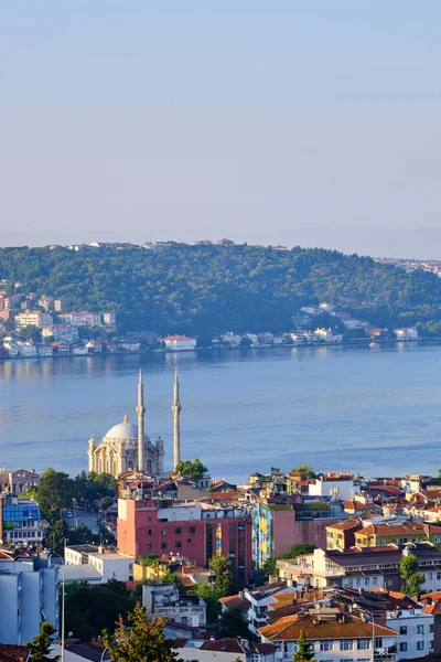 Стамбул Турция City View Ortakoy Bosphorus Азиатская Сторона Dawn — стоковое фото