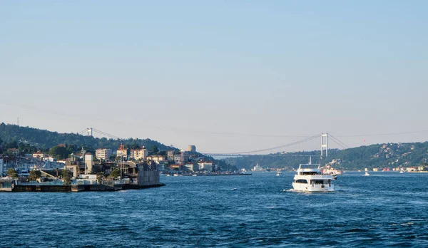 Істанбул Індичка Вид Босфор Румелі Гісар Fatih Sultan Mehmet Bridge — стокове фото