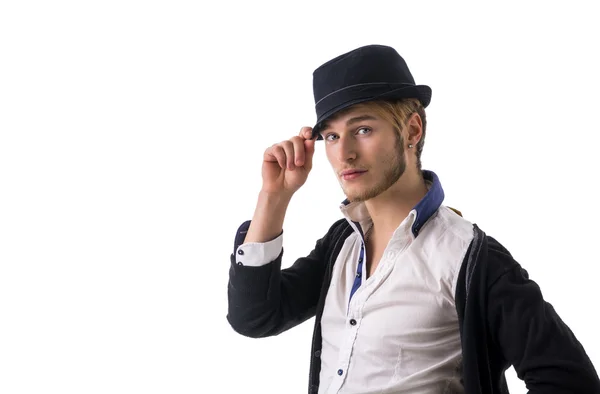 Headshot of handsome blond young man — Stock Photo, Image