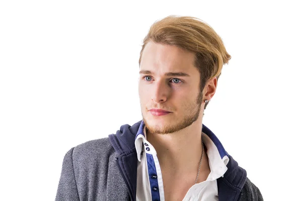 Headshot of handsome blond young man — Stock Photo, Image