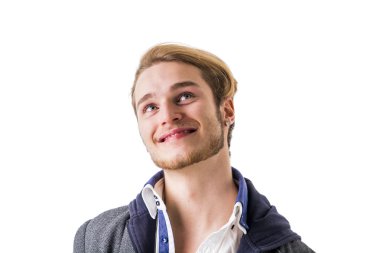 Düşünüyorum, emin ararken çekici bir genç adam