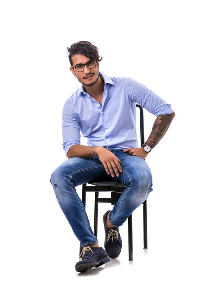 Stylish handsome young man in studio shot — Stock Photo, Image