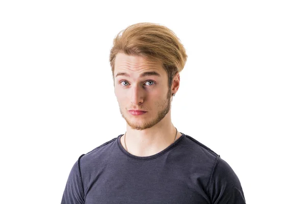 Sad or worried handsome young man — Stock Photo, Image