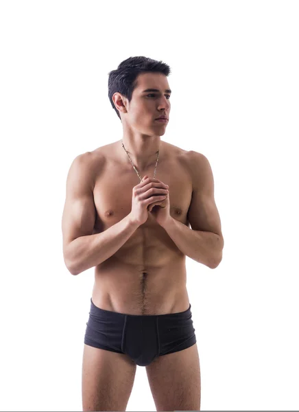 hombre guapo en boxer