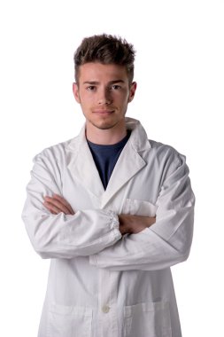 Yakışıklı genç erkek Doktor, hemşire veya eczane işçi