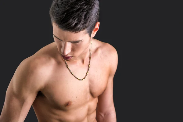 Handsome, fit young man shirtless — Stock Photo, Image