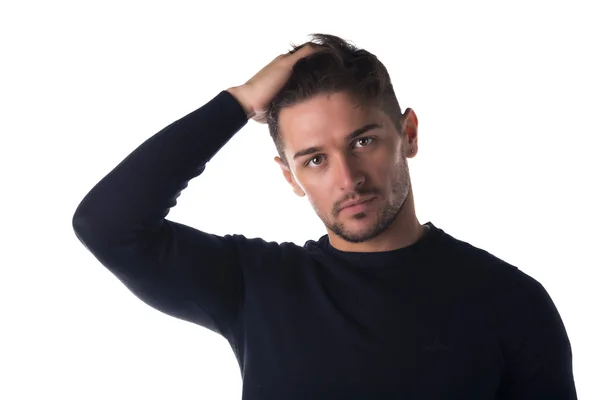 Attractive young man headshot looking at camera — Stock Photo, Image