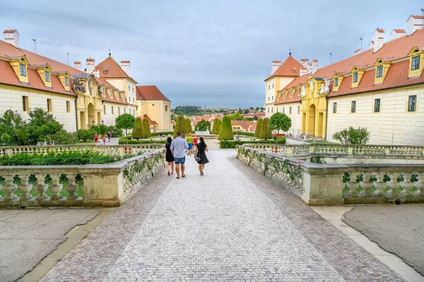 Binnenplaats Van Kasteel Valtice Barokke Residenties Unesco Tsjechië — Stockfoto