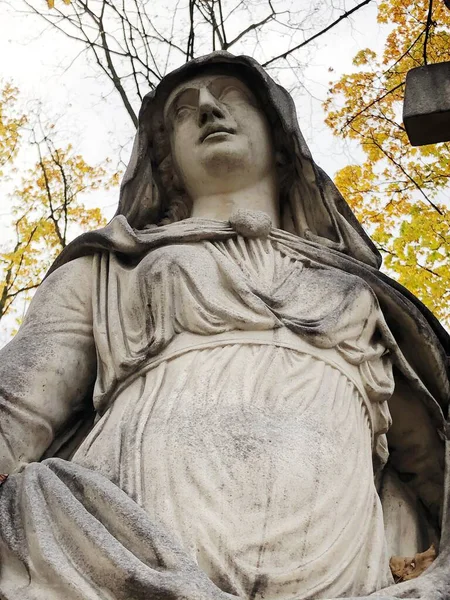 Mezarlıkta Güzel Bir Mermer Heykel — Stok fotoğraf