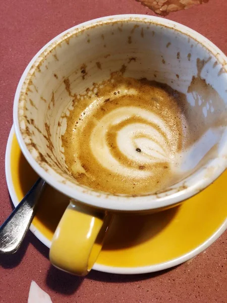 Coffee Cappuccino Cinnamon Table — Stock Photo, Image