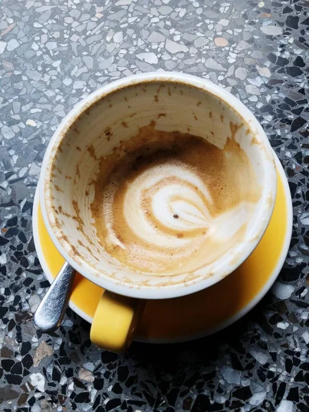 Drunk Coffee Cappuccino Bottom Mug — Stock Photo, Image