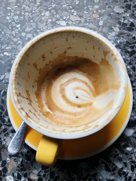 Drunk Coffee Cappuccino Bottom Mug — Stock Photo, Image