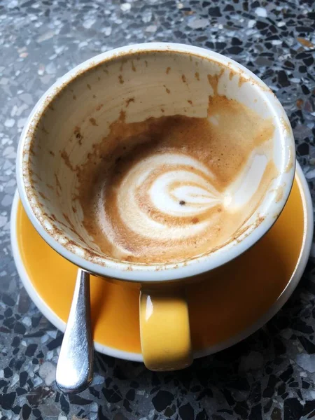 Drunk Coffee Cappuccino Bottom Mug — Stock Photo, Image