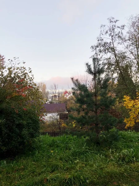 Belle Maison Paysage Automne Dans Village — Photo