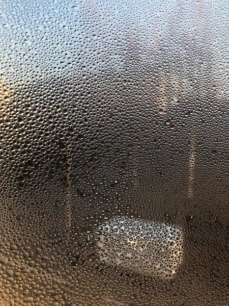 Beautiful Raindrops Window Close — Stock Photo, Image