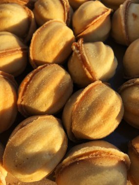 Yoğunlaştırılmış süt makrolu lezzetli çerezler