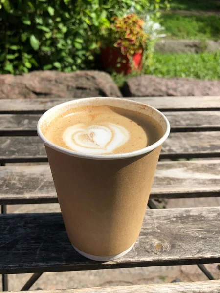 Delicioso Café Cappuccino Com Canela — Fotografia de Stock