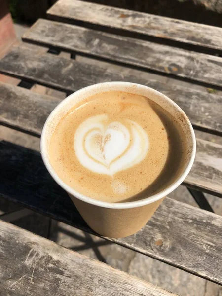 Köstlicher Cappuccino Kaffee Mit Zimt — Stockfoto
