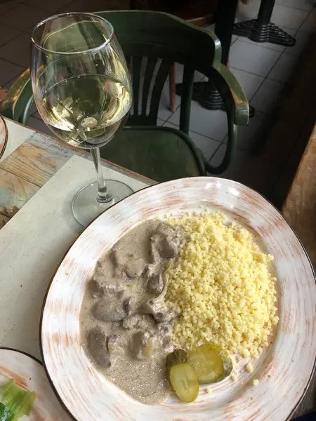 Couscous Met Leverjus — Stockfoto