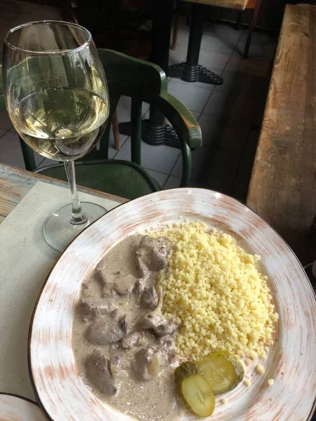 Couscous Met Leverjus — Stockfoto