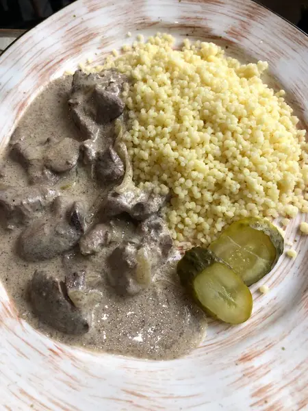 Couscous Met Leverjus — Stockfoto