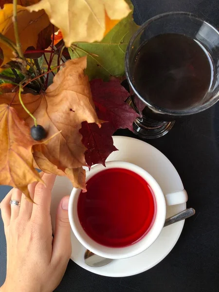 Вкусный Чай Ягодами — стоковое фото
