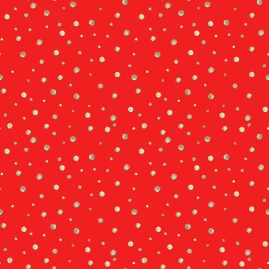 Soyut, pürüzsüz desenli, 3D altın parıltılı akrilik yuvarlak yuvarlak daireli, kırmızı arka planda benekli. El yapımı sim sonsuz dokuya dönüşür. Tekstil, duvar kağıdı, ambalaj kağıdı için yazdır.