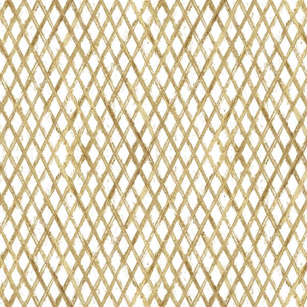 Abstract Grunge Naadloos Patroon Met Gouden Glinsterende Acrylverf Diagonale Strepen — Stockfoto