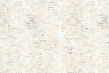 Gazete kağıdı grunge eski gazete kağıdı desenli arka plan. Eski gazete şablonu deseni. Yazı ve resimler için yeri olan okunamayan haber yatay sayfası. Ligth bej rengi sanat kolajı.