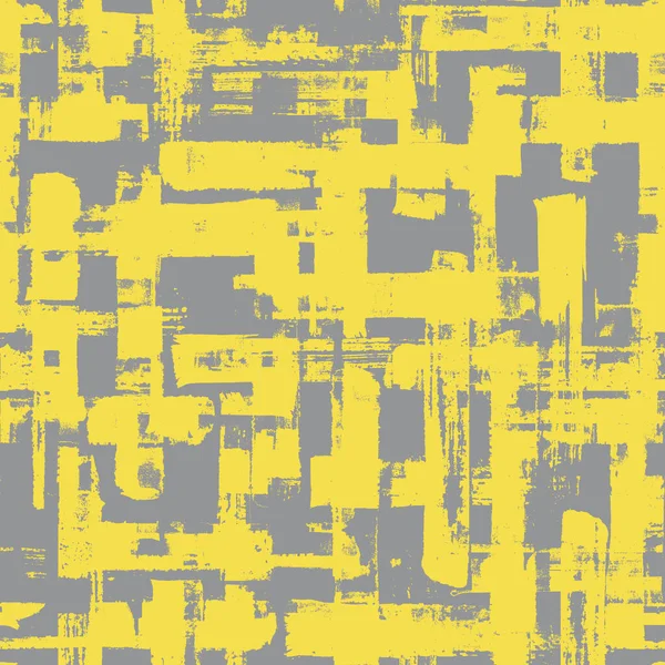 Абстрактный Геометрический Современный Бесшовный Шаблон Ручной Рисунок Текстуры Сером Желтом — стоковое фото