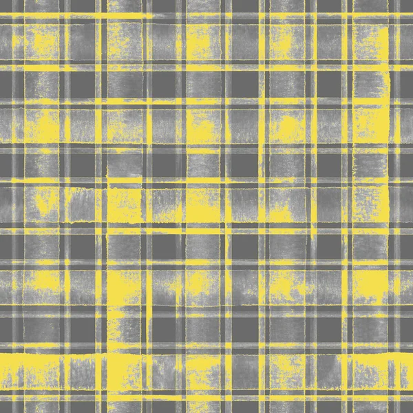 Абстрактный Геометрический Акварельный Бесшовный Рисунок Ручной Рисунок Текстуры Сером Желтом — стоковое фото