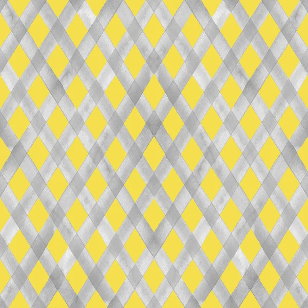 Abstraktní Geometrický Moderní Bezešvý Vzor Ručně Kreslená Textura Šedých Žlutých — Stock fotografie