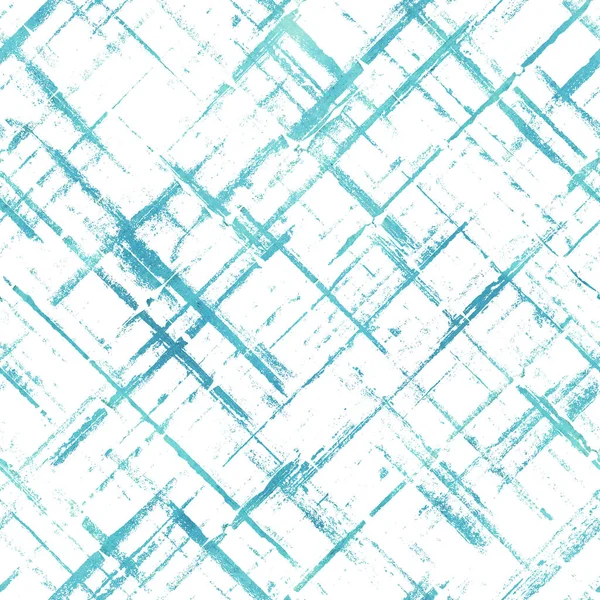 Aquarelstreep Diagonaal Geruite Naadloze Patroon Teal Turquoise Strepen Witte Achtergrond — Stockfoto