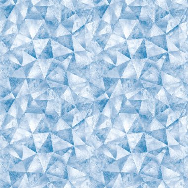 Soyut geometrik üçgenler kusursuz desen. Suluboya çivit mavisi el çizimi. Geometrik üçgen şekilli suluboya kolajı. Tekstil, duvar kâğıdı ve ambalaj için yazdır.