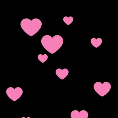 Şeffaf Arkaplanda Uçan Pembe Kalpler Animasyonu, Kusursuz Döngü, Kare Biçimi