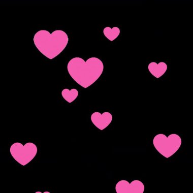 Şeffaf Arkaplan, Kusursuz Döngü, Kare Biçiminde Yüzen Pembe Kalpler Animasyonu